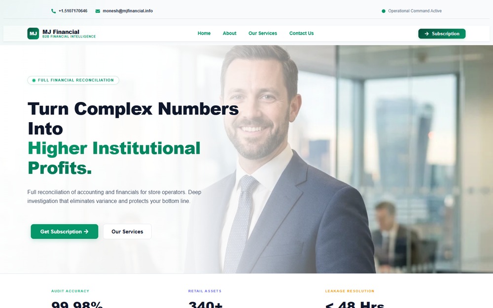 MJ Financial B2B case study — custom SaaS and AI automation project by NexGen